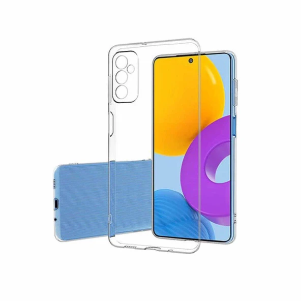 Samsung Galaxy M13 Şeffaf Kılıf Silikon Kamera 3D