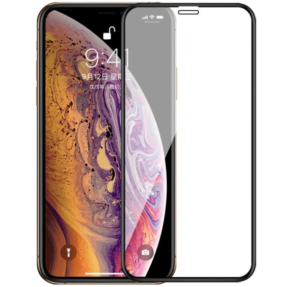 iPhone XR Ekran Koruyucu 9D Tam Kaplayan Kavisli