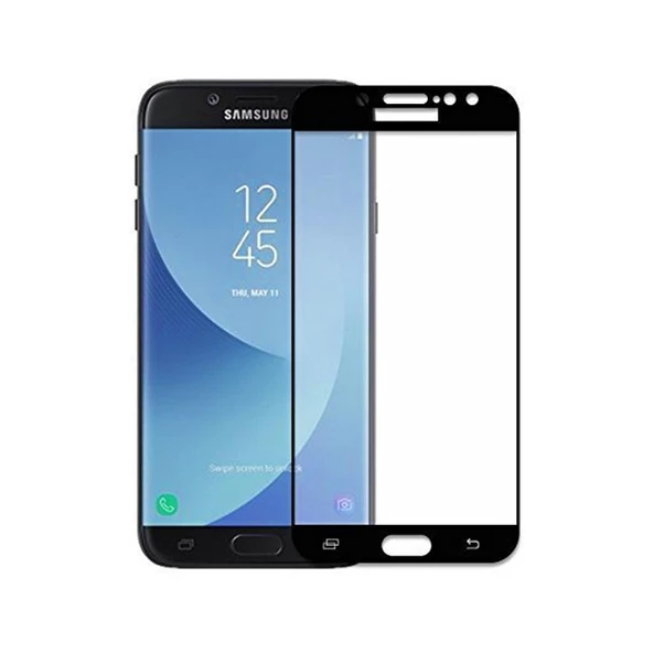 Samsung Galaxy J7 Pro Ekran Koruyucu 9D Tam Kaplayan Kavisli