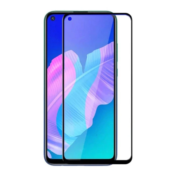 Huawei P40 Lite E Ekran Koruyucu 9D Tam Kaplayan Kavisli