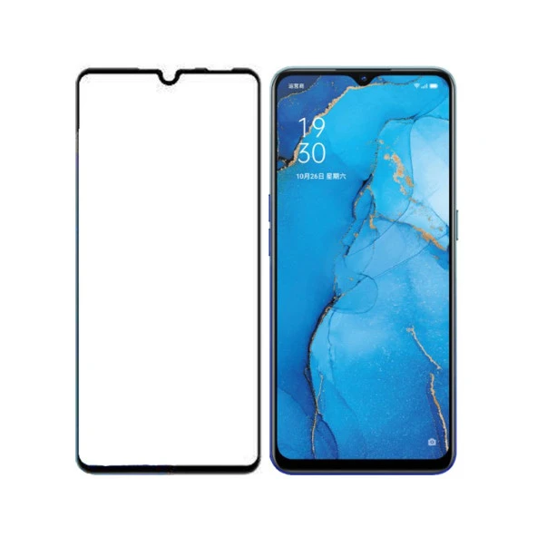 Oppo Reno 3 Ekran Koruyucu 9D Tam Kaplayan Kavisli