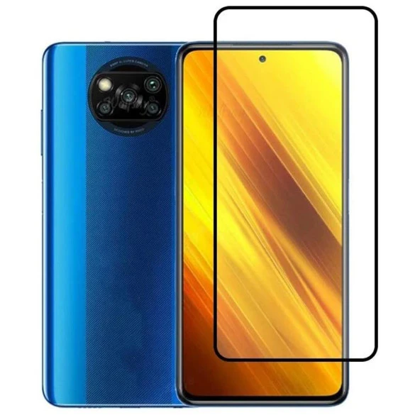 Xiaomi Poco X3 NFC Ekran Koruyucu 9D Tam Kaplayan Kavisli