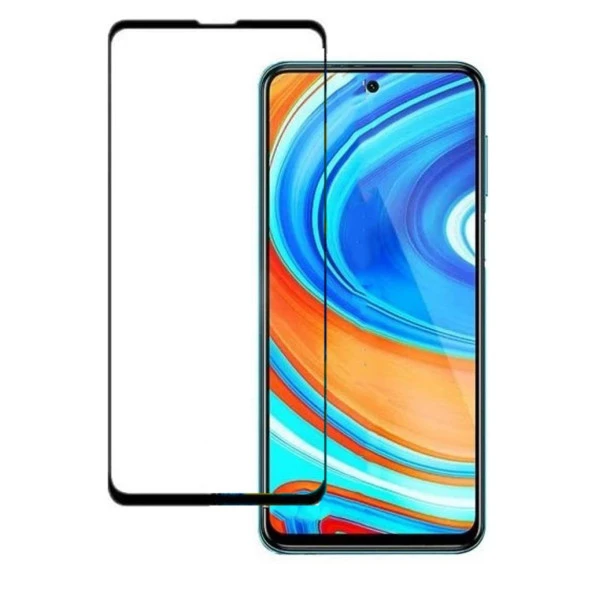 Xiaomi Redmi Note 9 Pro Ekran Koruyucu 9D Tam Kaplayan Kavisli