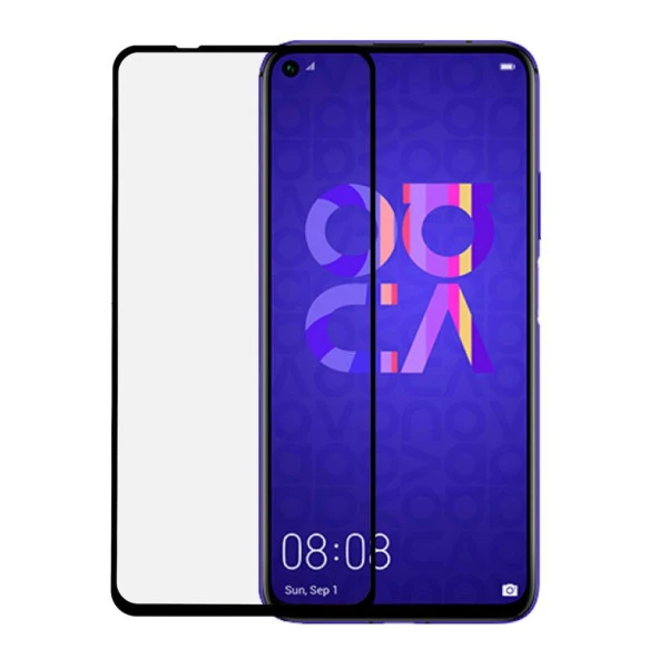 Huawei Nova 5T Ekran Koruyucu 9D Kırılmaz Cam Kavisli