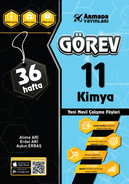 Armada Yayınları Görev 11 Kimya Yeni Nesil Çalışma Föyleri