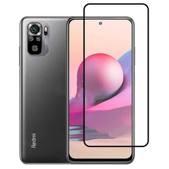 Xiaomi Redmi Note 10S Ekran Koruyucu 9D Tam Kaplayan Kavisli