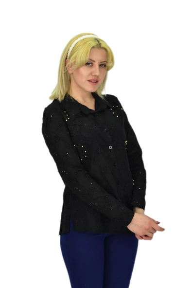 Kadın Brodeli Taşlı Bluz BGL-ST03720 - Resim 12