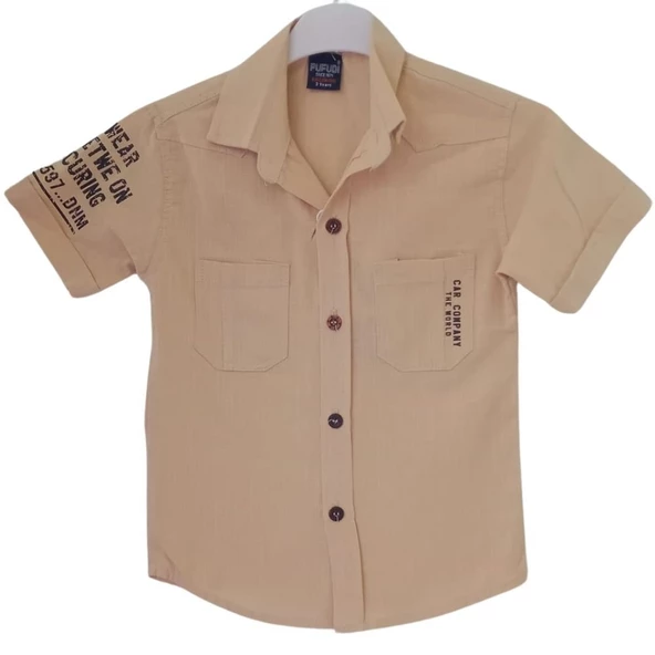 PUFUDİ CAR COMPANY KISA KOL ERKEK ÇOCUK GÖMLEK - 2