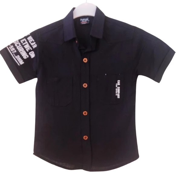 PUFUDİ CAR COMPANY KISA KOL ERKEK ÇOCUK GÖMLEK