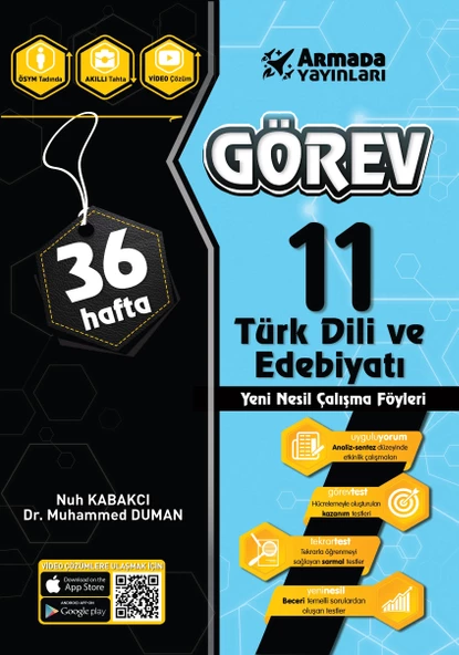 Armada Yayınları Görev 11. Sınıf Türk Dili ve Edebiyatı Yeni Nesil Çalışma Föyleri