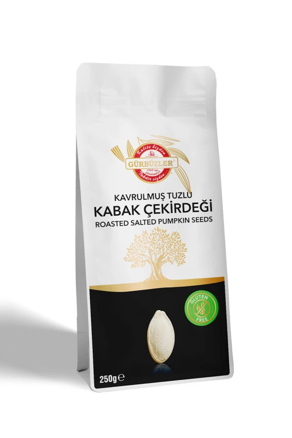 Gürbüzler Glutensiz Kabak Çekirdeği Kavrulmuş Tuzlu 250 Gram