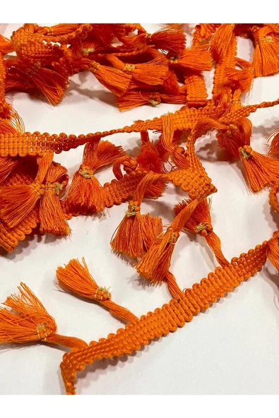 Pamuklu Püskül Şerit / Otantik Püskül Şerit / 3 CM / 2 Metre - 8