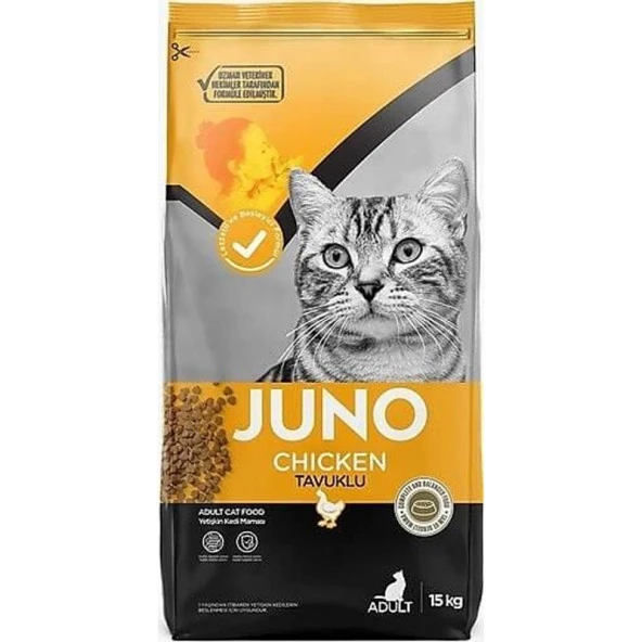 Juno Tavuklu Yetişkin Kedi Mamaı 15 Kg