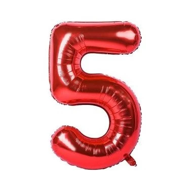 Benim Marifetlerim 5 Rakamı Kırmızı Folyo Balon 16 inch 40 cm ürün görseli