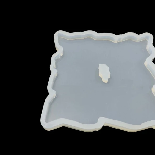 5 ADET Delikli Bardak Altı Reçine Epoksi Kalıp - Kare -B8 - Resim 2