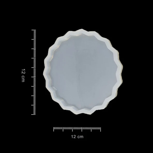 5 Adet Küçük Güneş  Bardak Altı - Reçine Epoksi Kalıp - 12 cm - B15 - 3