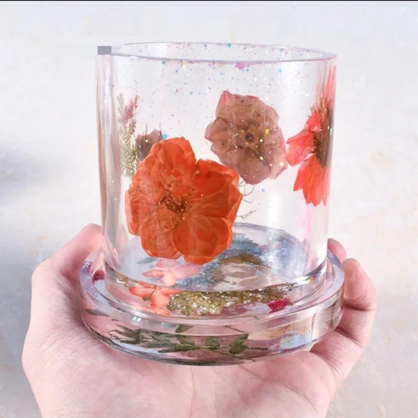 Bardak ve Altı Reçine Epoksi Silikon Kalıbı - Kod:1062 - 2