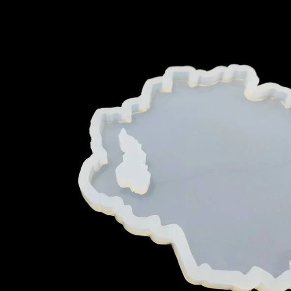 5 ADET Kulplu Bardak Altı - Reçine Epoksi Kalıp - B3 - Resim 2