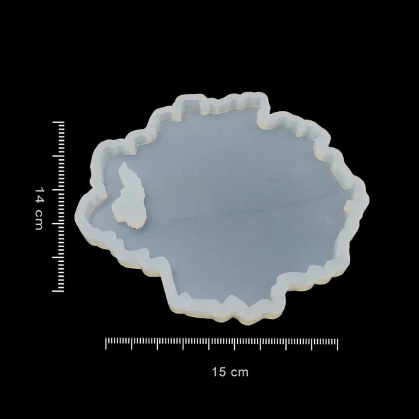 5 ADET Kulplu Bardak Altı - Reçine Epoksi Kalıp - B3 - Resim 4