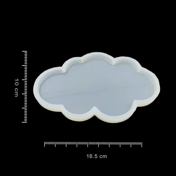 5 ADET Bardak Altı - Reçine Epoksi Kalıp - Bulut - B4 - 3