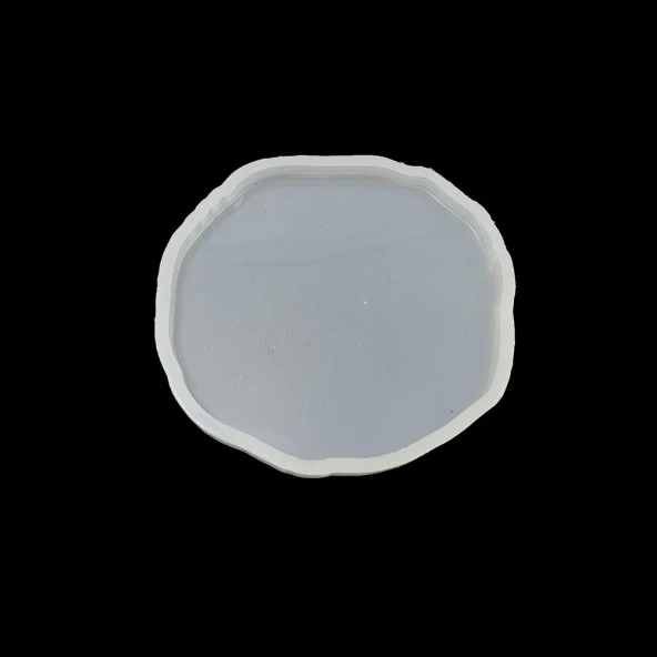5 ADET - Dalgalı Oval - Bardak Altı Reçine Epoksi Kalıp - b12