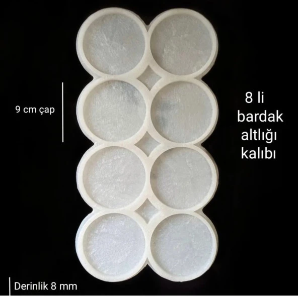 8li Bardak Altı - Hobi Silikon Kalıbı  SN25 - Kod: - 2