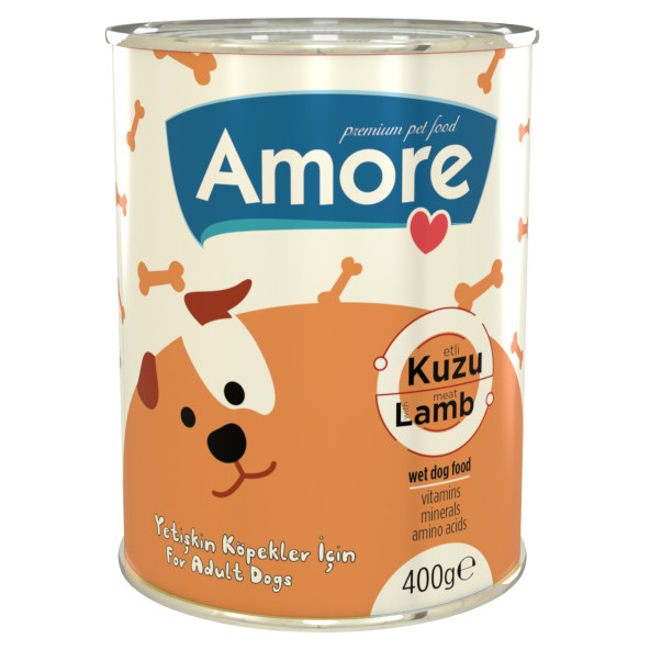 Amore Dog Lamb Kuzu Ve Sığır Parça Etli Yetişkin Köpek Konservesi 3 + 3 Adet - 2