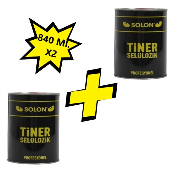 Selülozik Tiner 840 Ml. 2 Adet