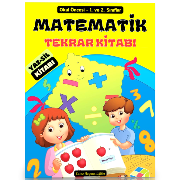 Okul Öncesi-1.ve 2.Sınıflar MATEMATİK Tekrar Kitabı (YAZ-SİL)