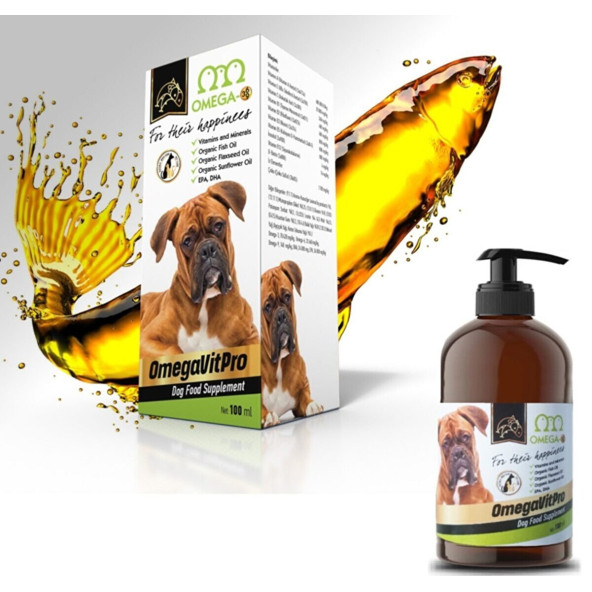 Omegavitpro Somon Balık Yağı 100ml + Amore Puppy Kuzu Etli Yavru Köpek Konservesi 4x400g - 3