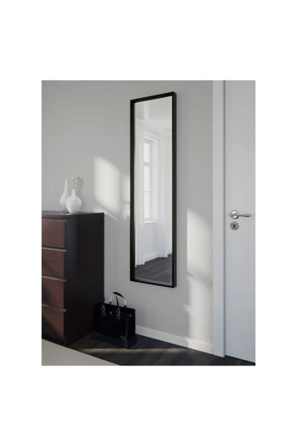 Nıssedal Ayna, Siyah Çerçeveli Boy Aynası 40x150 cm - Resim 2
