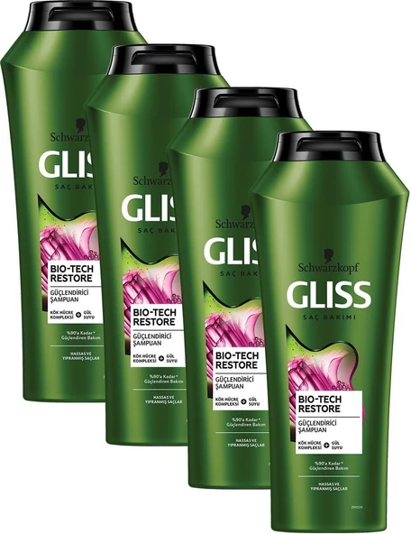Gliss Bio-Tech Güçlendirici Şampuan 500 Ml X 4 Adet - Resim 2