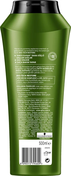 Gliss Bio-Tech Güçlendirici Şampuan 500 Ml X 4 Adet - Resim 5