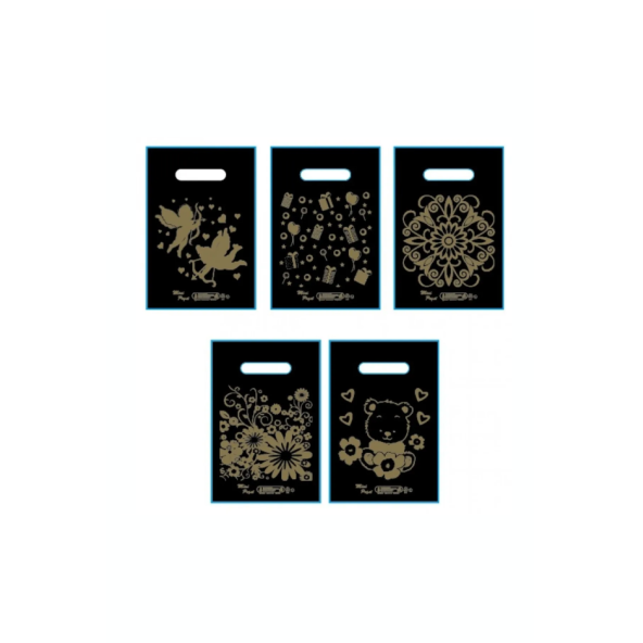 Siyah Poşet 100'lü No 0 Takviyeli Poşet 20x30 cm El Geçme Baskılı Blok Poşet - 2