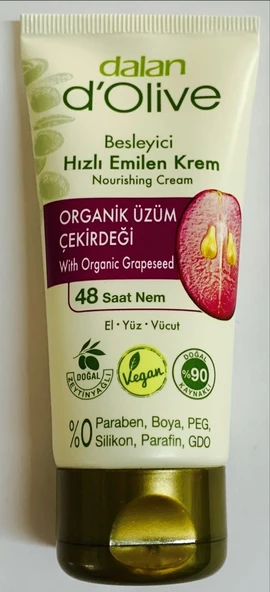 Dalan D'olive Krem Tüp 60ML Üzüm Çekirdeği - 2