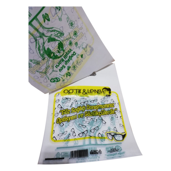 Baskılı Optik Gözlük Poşeti El Geçme 22x32 Cm 1 Kg - 2