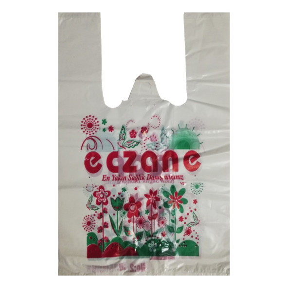 Eczane Poşeti Baskılı Atlet Poşet 22x35 Cm 10 Kg