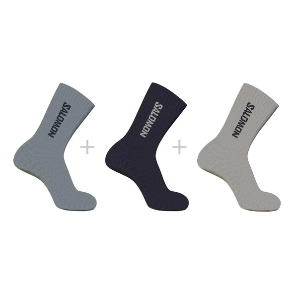 Salomon LC2258600 Everyday Crew 3-Pack Unisex Spor Çorap - 2