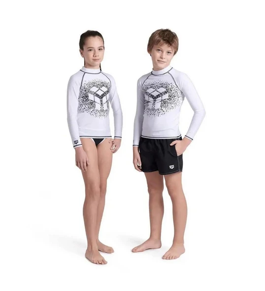 Arena 006296155 Rash Vest L/S Graphic Erkek Çocuk Yüzücü Tişörtü - 4
