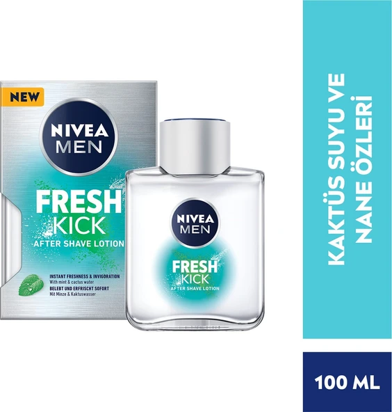 NIVEA Men Cool Kick Fresh Tıraş Sonrası Losyon 100ml, Serinleten Ferahlık