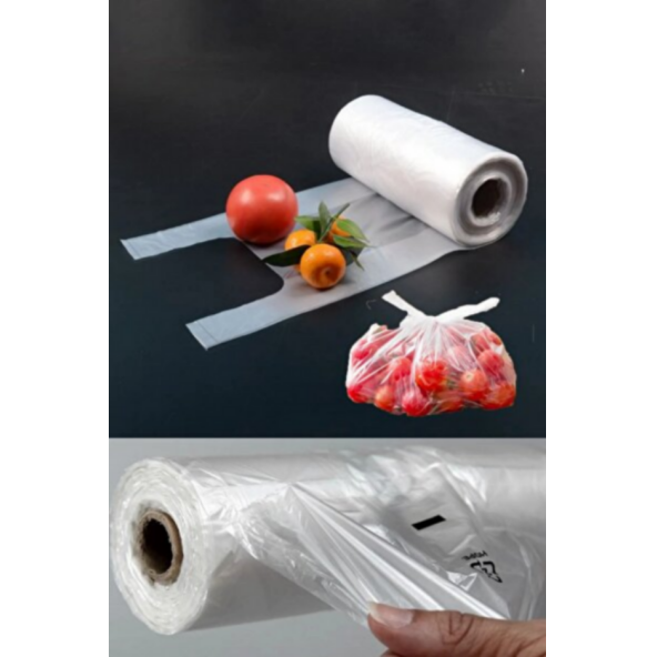 Rulo Poşet Büyük Boy Hışır Atlet Poşet Market Manav Poşeti Çöp Poşeti - 3