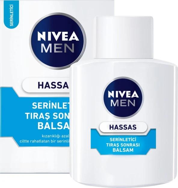 NIVEA Men Hassas Serinletici Tıraş Sonrası Balsam 100ml, Hassas Ciltler,Alkolsüz Formül