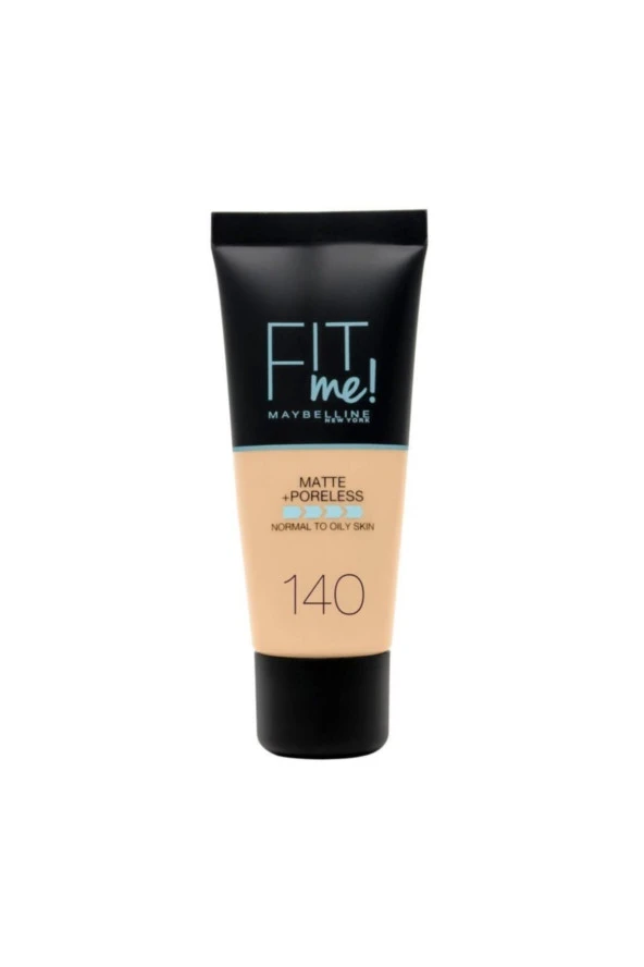 Maybelline New York Mat Fondöten - Fit Me Matte + Poreless Foundation 140 Cool Medium