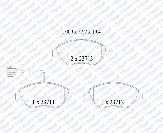 FIAT EGEA 1.3-1.4-1.6D MULTIJET FREN BALATASI ON WVA 22397