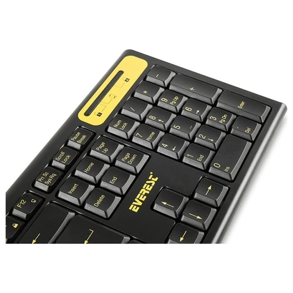 Everest 2.4 Ghz Kablosuz Klavye + Mouse Set Siyah KM-5535 - 3