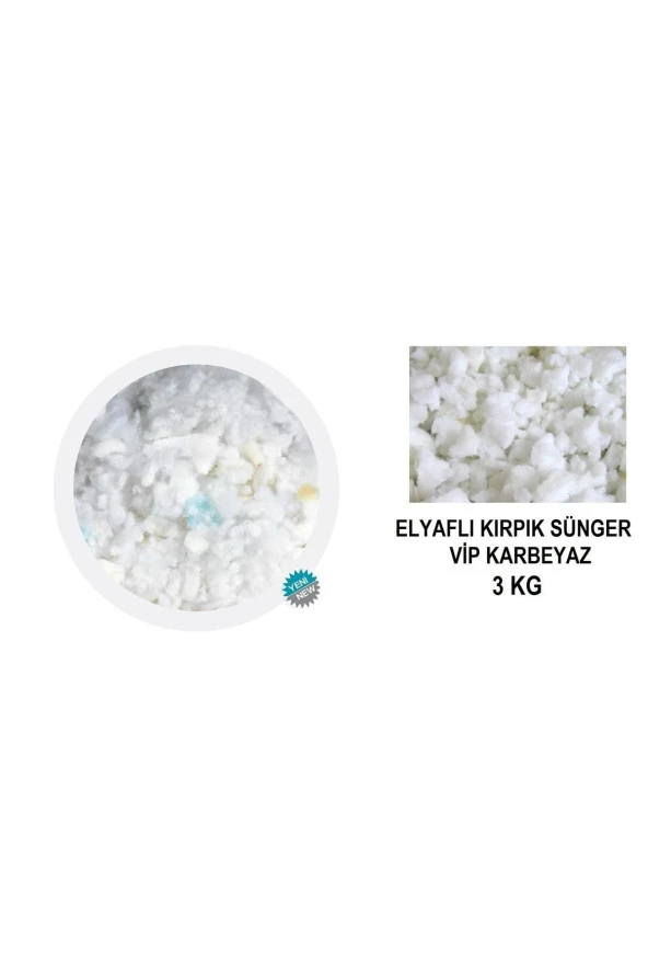 Vip Home Concept  Elyaflı Kırpık Sünger Vip Karbeyaz Elyaflı Kırpık 3 Kg Mobilya Koltuk Minder Kırlent Dolgu