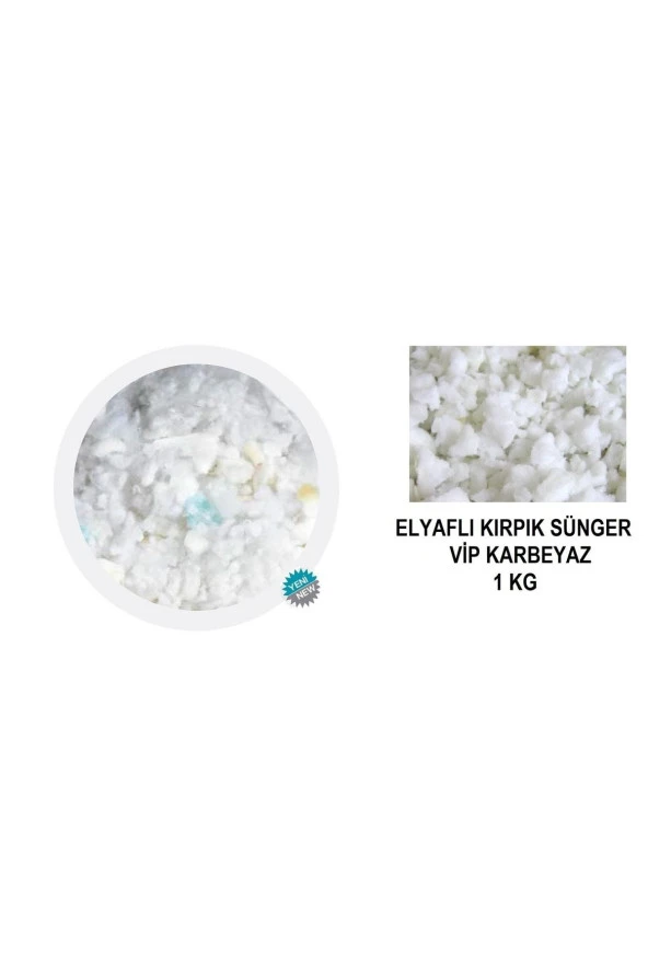 Vip Home Concept  Elyaflı Kırpık Sünger Vip Karbeyaz Elyaflı Kırpık 1 Kg Mobilya Koltuk Minder Kırlent Dolgu