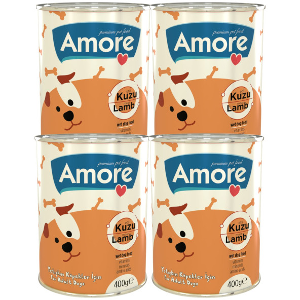 Amore Kuzu Etli 4-köpek Konservesi, Osso Köpek Glukozamin Kondroitin 2 Çinko Biyotin Tablet, 12li Sticks - 6