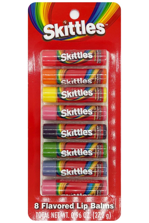 Taste Beauty Skittles Lip Balm Dudak Balsamı Çeşit Paketi 8 Adet