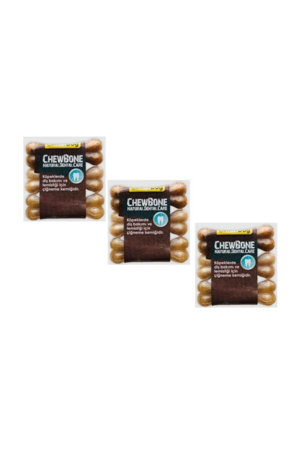 Mordimi Press Kemik 3,5" 9 Cm 3'lü Naturel 50 Gr (3 Adet)